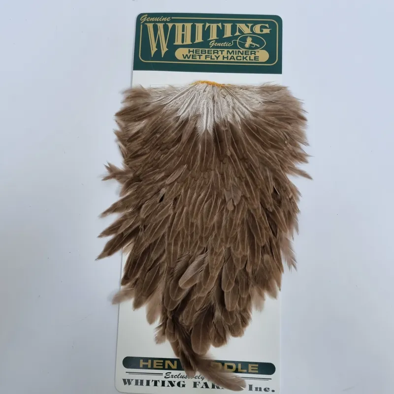 Whiting Hebert Miner Hen Saddle in Brown Gray Dun